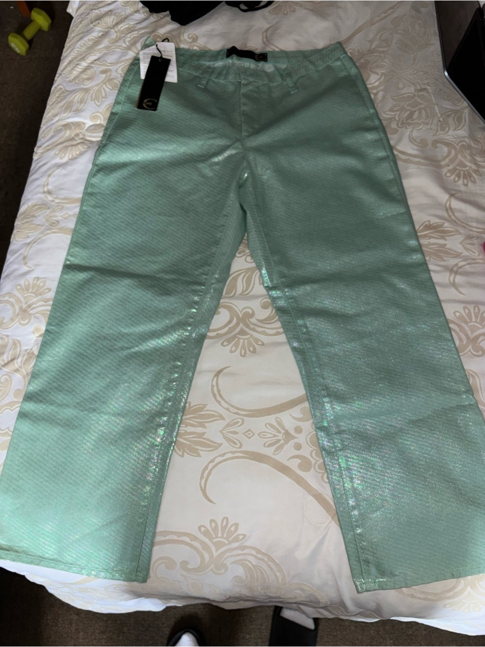 Just Cavalli Mint Green Cropped Jeans